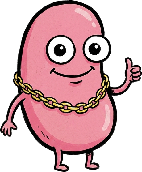 The $KIDNEY mascot giving a thumbs up